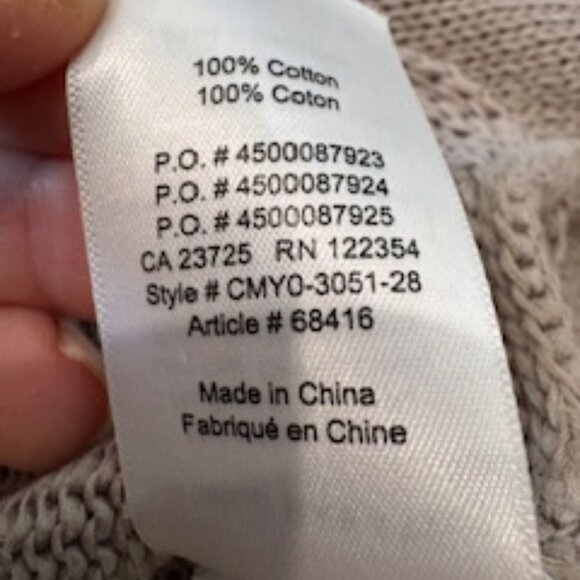 Clearout- Babaton Cotton oversized 3/4 Sleeve Knit sz S - Picture 7 of 10